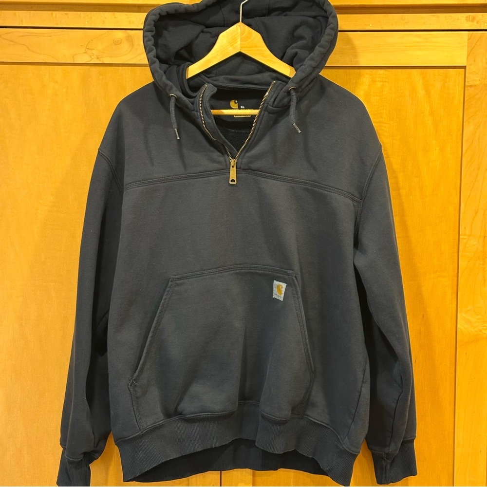Carhartt Navy Original Fit Hooded Heavyweight Quarter-Zip Sweatshirt XL